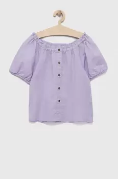 United Colors of Benetton bluza de in pentru copii culoarea violet, neted imagine