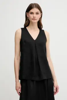 United Colors of Benetton bluza din in culoarea negru, neted, 5BMLDQ06W imagine