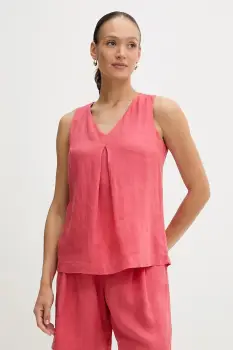 United Colors of Benetton bluza din in culoarea rosu, neted, 5BMLDQ06W imagine