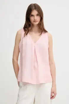 United Colors of Benetton bluza din in culoarea roz, neted, 5BMLDQ06W imagine