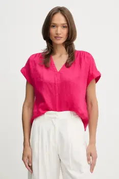 United Colors of Benetton bluza din in culoarea roz, uni, 5BMLDQ0BR imagine