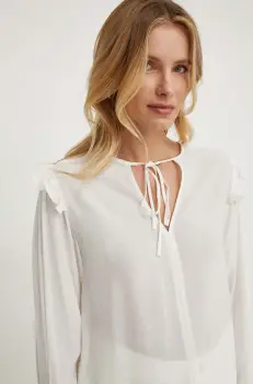 United Colors of Benetton bluza femei, culoarea bej, neted imagine