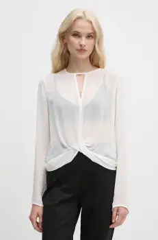 United Colors of Benetton bluza femei, culoarea bej, neted, 5TDEDQ09H imagine