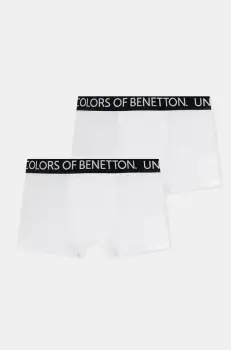 United Colors of Benetton boxeri copii 2-pack culoarea alb, 3OP80X230 imagine