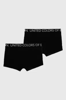United Colors of Benetton boxeri copii 2-pack culoarea negru imagine