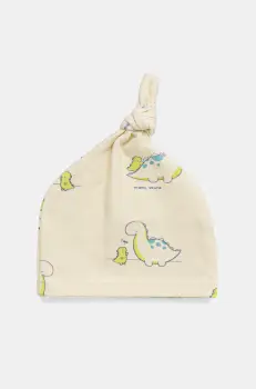 United Colors of Benetton caciula culoarea galben, bumbac, 6SDFAA00V imagine