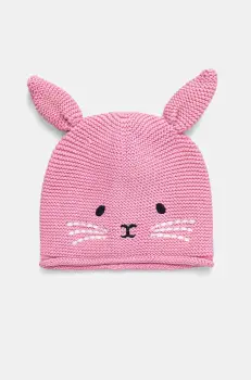 United Colors of Benetton caciula de bumbac pentru copii culoarea roz, bumbac, 6OOCAA00D imagine