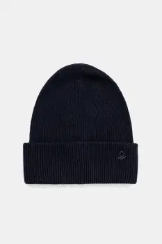 United Colors of Benetton caciula de lana pentru copii culoarea bleumarin, 126WCA00X imagine