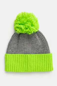United Colors of Benetton caciula din amestec de lana culoarea verde, 6LOWDA014 imagine