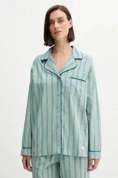 United Colors of Benetton camasa de pijama culoarea verde, bumbac, 4MYG3M00D imagine