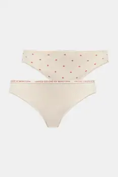 United Colors of Benetton chiloti copii 2-pack culoarea bej, 37CY0S02Q imagine