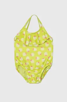 United Colors of Benetton costum de baie dintr-o bucata pentru bebelusi culoarea verde imagine