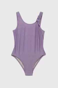 United Colors of Benetton costum de baie dintr-o bucata pentru copii culoarea violet imagine