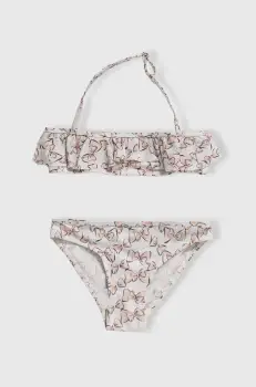 United Colors of Benetton costum de baie pentru copii din doua piese culoarea gri imagine