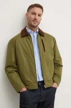 United Colors of Benetton geaca barbati, culoarea verde, de tranzitie, 26UWUN05T imagine