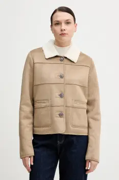United Colors of Benetton geaca culoarea bej, de tranzitie, 2W8EDN08Q imagine