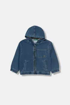 United Colors of Benetton geaca de blugi pentru copii, din bumbac cu elastan imagine