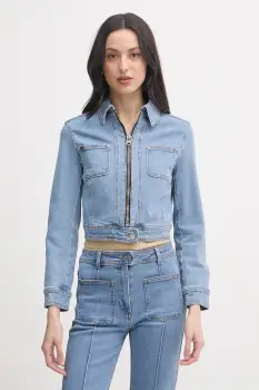 United Colors of Benetton geaca de blugi pentru femei, din bumbac cu elastan imagine