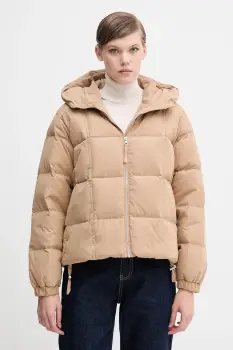 United Colors of Benetton geaca de puf culoarea maro, de iarna, oversize, 22T6DN086 imagine