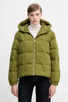 United Colors of Benetton geaca de puf culoarea verde, de iarna, oversize, 22T6DN086 imagine