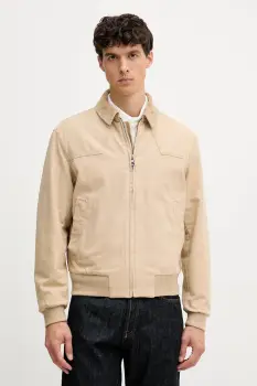 United Colors of Benetton geaca jeans culoarea maro, de tranzitie, 2QHDUN06K imagine