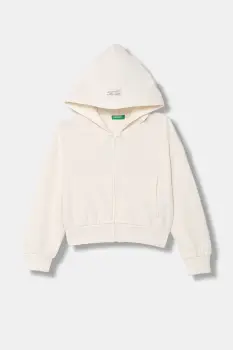 United Colors of Benetton hanorac cu fermoar pentru copii, din bumbac imagine