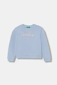 United Colors of Benetton hanorac de bumbac cu imprimeu, 3J70G10JR imagine