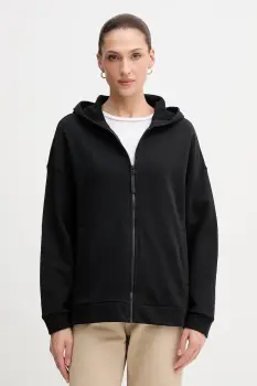 United Colors of Benetton hanorac de bumbac culoarea roz, cu gluga, uni, 3UNID500R imagine