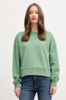 United Colors of Benetton hanorac de bumbac femei, culoarea verde, cu imprimeu, 3UNID109A imagine