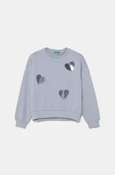 United Colors of Benetton hanorac de bumbac pentru copii cu imprimeu, 3J68C10NX imagine