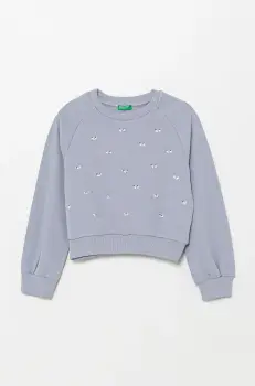 United Colors of Benetton hanorac de bumbac pentru copii cu imprimeu, 3J70C10O2 imagine