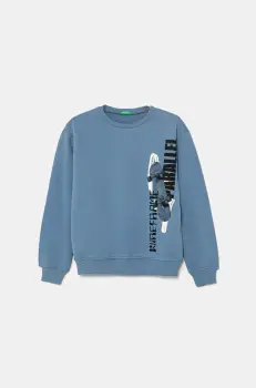 United Colors of Benetton hanorac de bumbac pentru copii cu imprimeu, 3UNIC10O3 imagine