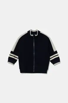 United Colors of Benetton hanorac de bumbac pentru copii culoarea bleumarin, cu imprimeu, 3BC1G503R imagine