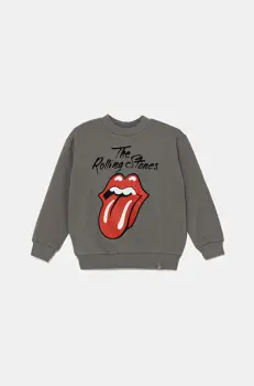 United Colors of Benetton hanorac de bumbac pentru copii culoarea gri, cu imprimeu, 3UNIC10NU imagine