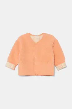 United Colors of Benetton hanorac polar pentru bebelusi culoarea portocaliu, modelator, 3EKNA501G imagine