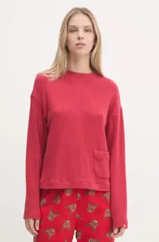 United Colors of Benetton longsleeve de pijama culoarea rosu, 3Q413M06F imagine