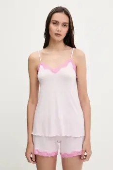 United Colors of Benetton maiou de pijama culoarea roz, 3Z123H00J imagine