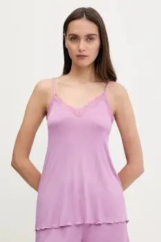 United Colors of Benetton maiou de pijama culoarea violet, 3Z123H00J imagine