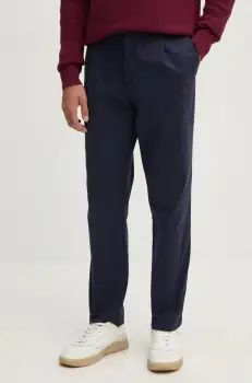 United Colors of Benetton pantaloni barbati, culoarea albastru marin, drept, 49QGUF04K imagine