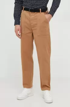 United Colors of Benetton pantaloni barbati, culoarea bej, drept imagine