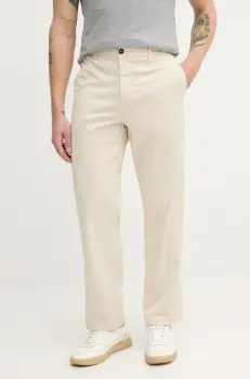 United Colors of Benetton pantaloni barbati, culoarea bej, drept, 4UN4UF05H imagine