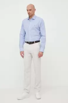 United Colors of Benetton pantaloni barbati, culoarea bej, drept imagine