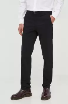 United Colors of Benetton pantaloni barbati, culoarea negru, mulata imagine