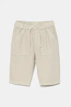 United Colors of Benetton pantaloni bebe culoarea bej, melanj, 41AQAF01F imagine