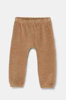 United Colors of Benetton pantaloni bebe culoarea maro, neted, 3MCDAF020 imagine