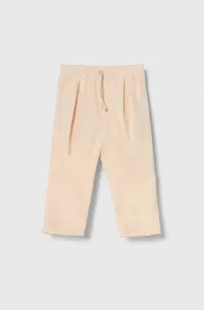 United Colors of Benetton pantaloni bebe culoarea portocaliu, neted imagine