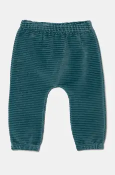 United Colors of Benetton pantaloni bebe culoarea verde, neted, 3MCDAF020 imagine