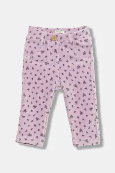 United Colors of Benetton pantaloni bebe culoarea violet, cu imprimeu, 4NNFAE005 imagine
