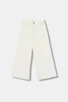 United Colors of Benetton pantaloni copii culoarea alb, uni, 4RHPCE04A imagine