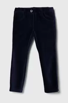United Colors of Benetton pantaloni copii culoarea albastru marin, neted imagine